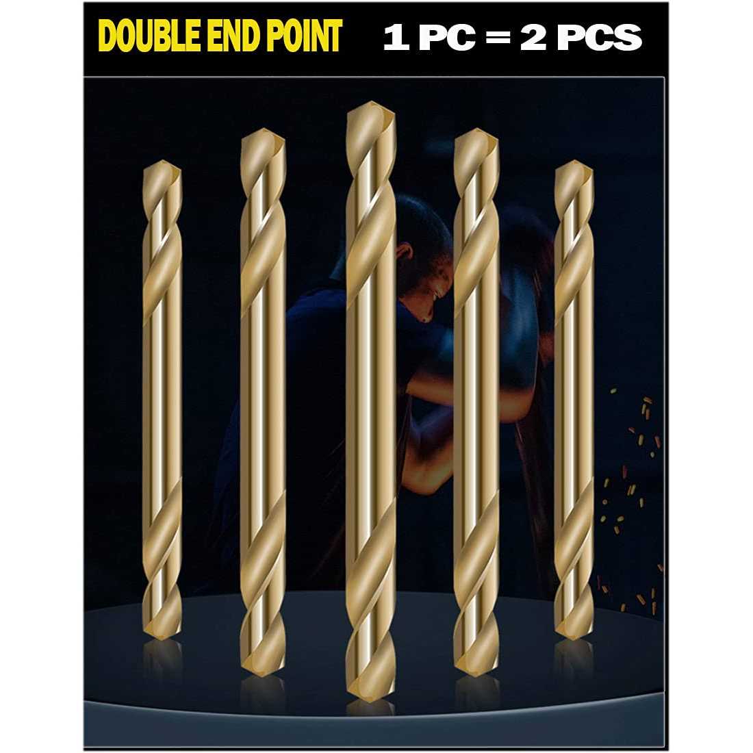 MAX-CRAFT HSS Cobalt Drill Bit Double End Stubby Body Drill Steel Metal Iron-10Pcs - Image 5