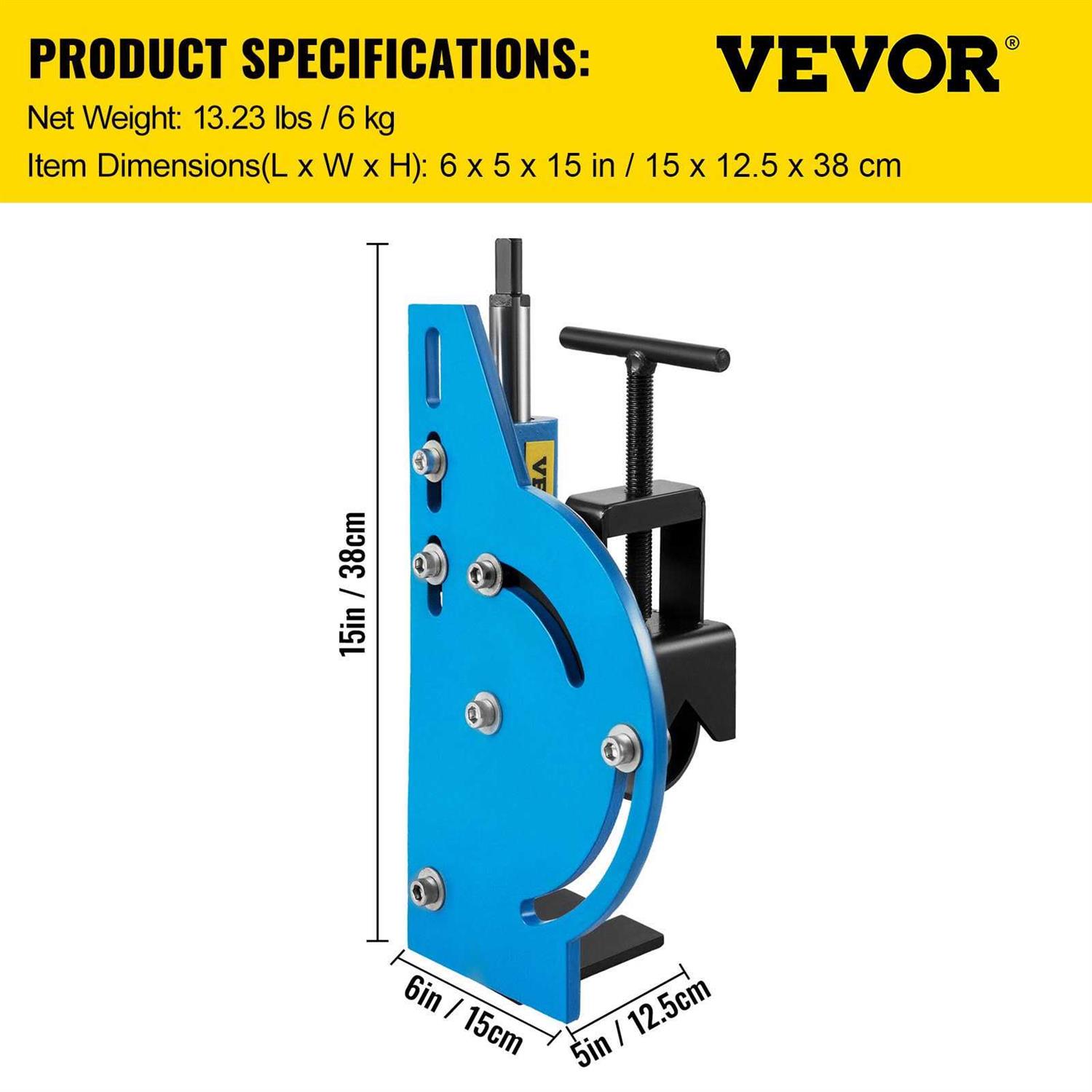 VEVOR Tube Notcher Kit 60 Degree Pipe Tubing Notcher w Bi-Metal Hole Saw 3/4 Case Tubing and Pipe Notcher 2 Drills Tube Notcher - Image 4