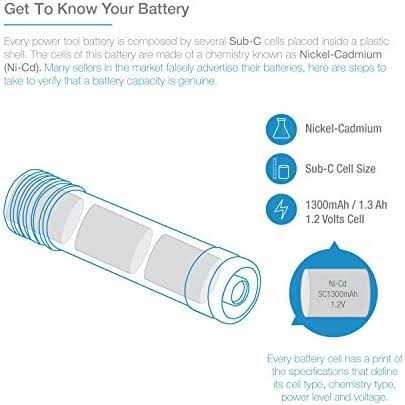 ExpertPower 2 x 3.6v 1300mAh NiCd Battery for Black & Decker Vp100 - Image 4