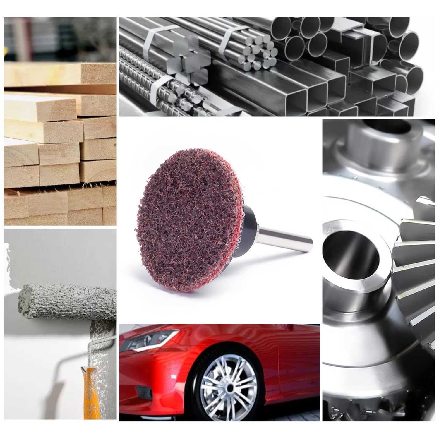 S Satc 46Pcs Sanding Discs 2 Inch Roll Lock Quick Change Discs 1pcs 1/4'' Holder Surface Conditioning Discs Fine Medium Coarse for Die Grinder - Image 3