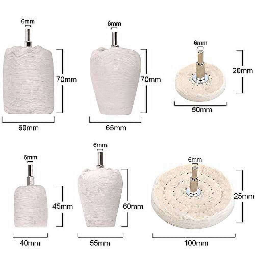 Benavvy 11pcs Buffing Wheel for Drill Polishing Ball for Drill with 0.25 Hex Shafts - Image 2