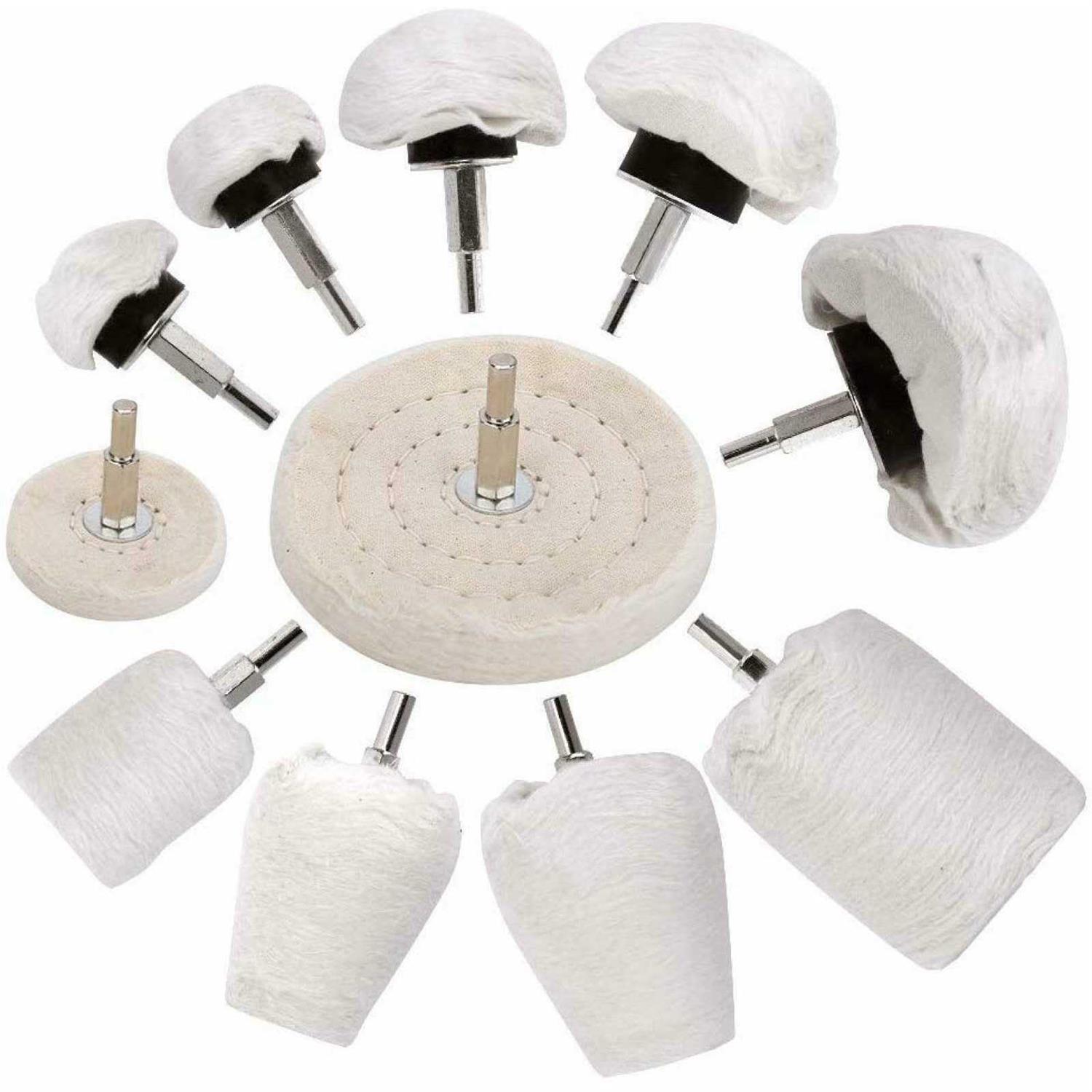 Benavvy 11pcs Buffing Wheel for Drill Polishing Ball for Drill with 0.25 Hex Shafts - Image 4