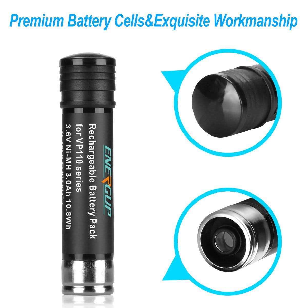 Energup 2Pack Li-ion Replacement 3.6V Battery for Black Decker Versapak Vp100 - Image 2