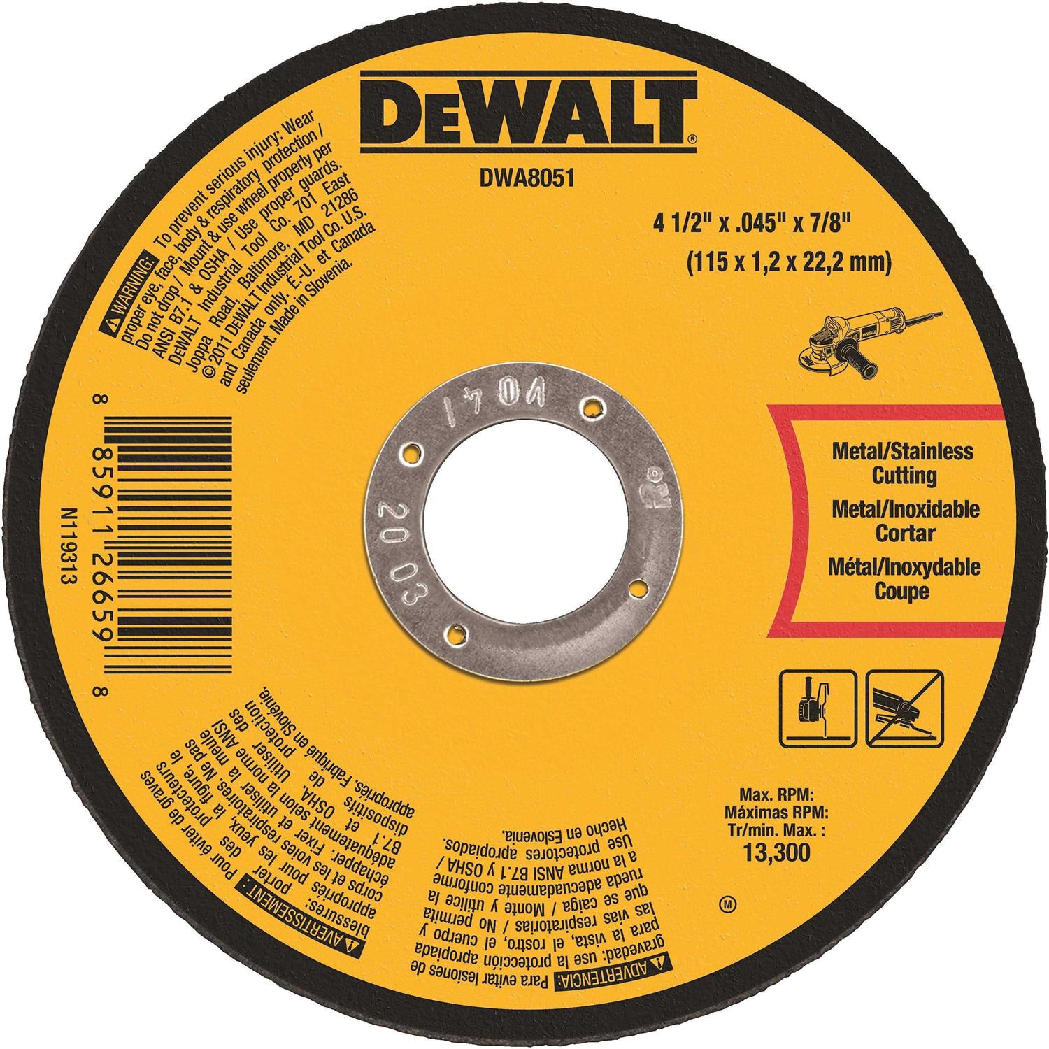 DeWalt Metal Cut Off Wheel DWA8051 - Image 5