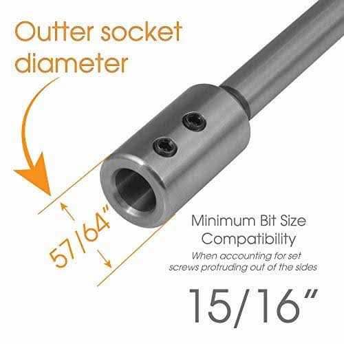 Peachtree Woodworkin 10A Long Forstner Bit Extension for Adding Over 8 of Drilling Depth to Your Forstner Bit. for Wood Turners - Image 4