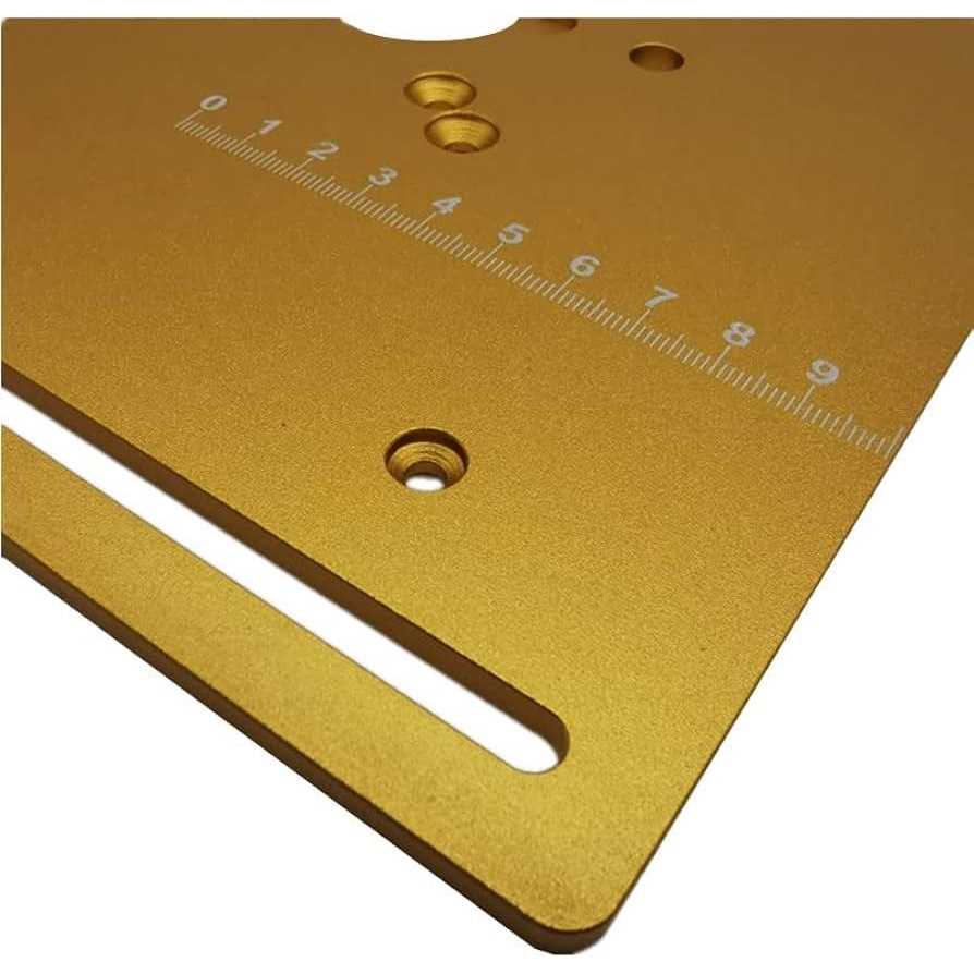 Aluminum Router Table Insert Plate W/Miter Gauge for Woodworking Benches Table Saw Multifunctional Trimmer Engraving Machine - Image 4