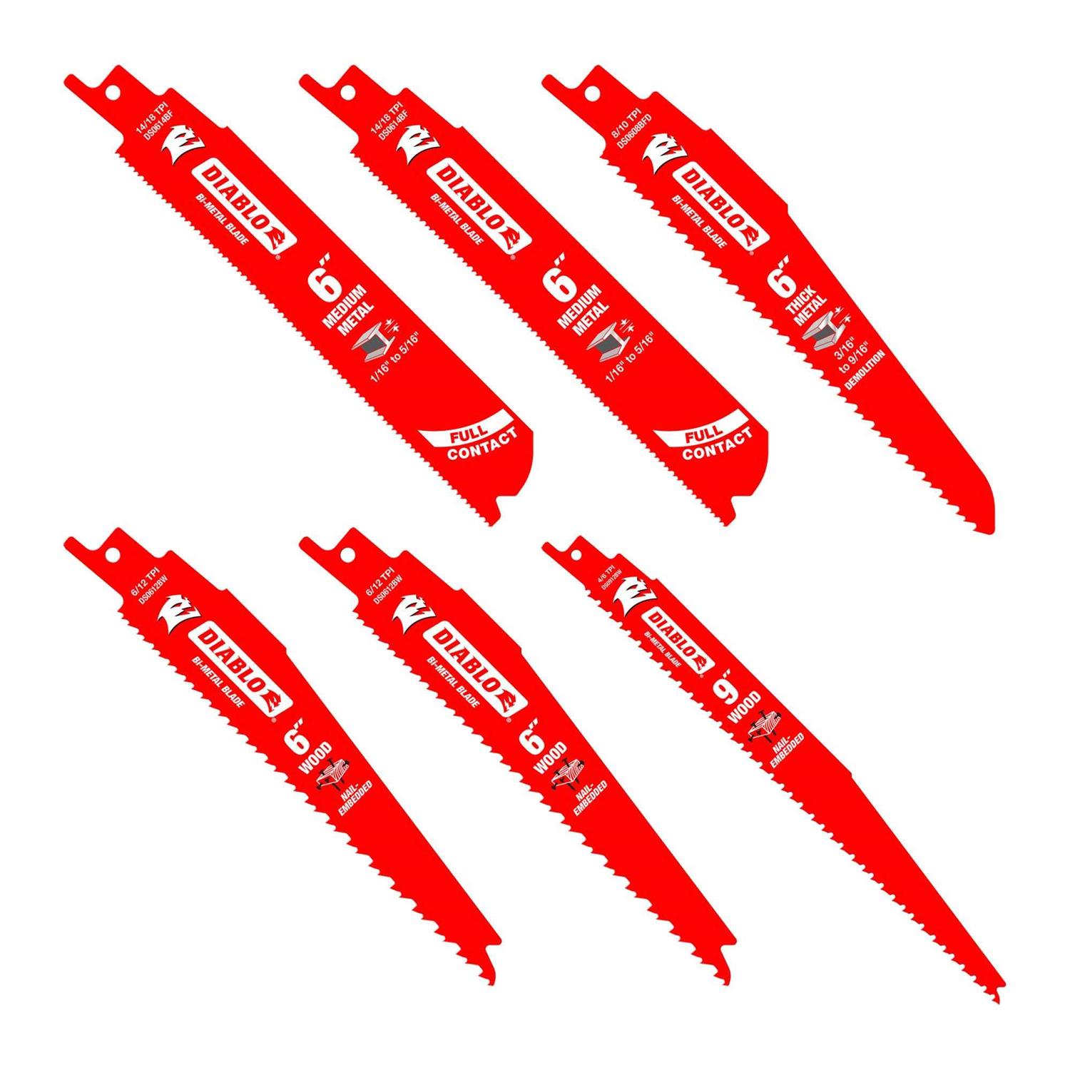 Diablo DS006S Reciprocating Saw Blade Set - Image 3