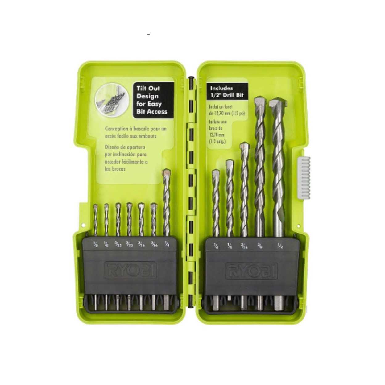 RYOBI 12-Piece Masonry Set With Case - Image 3