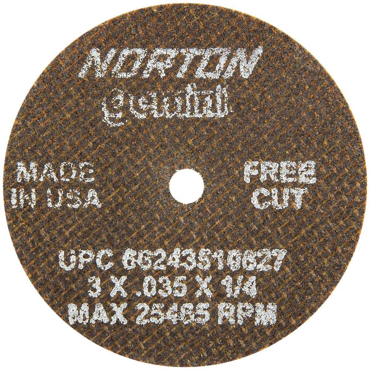 Norton 66243510627 Gemini Type 1 Reinforced Cut-Off Wheel 3 in Dia