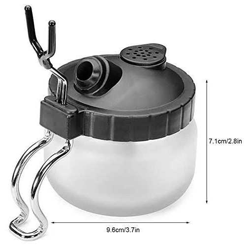 Spedertool 4 Set Airbrush Cleaning Kit Airbrush Cleaning Pot with Air Filter Mat and Holder Nozzle Cleaning Needle 5pcs Brushes Set 5pcs Dredging Needles Kit - Image 4