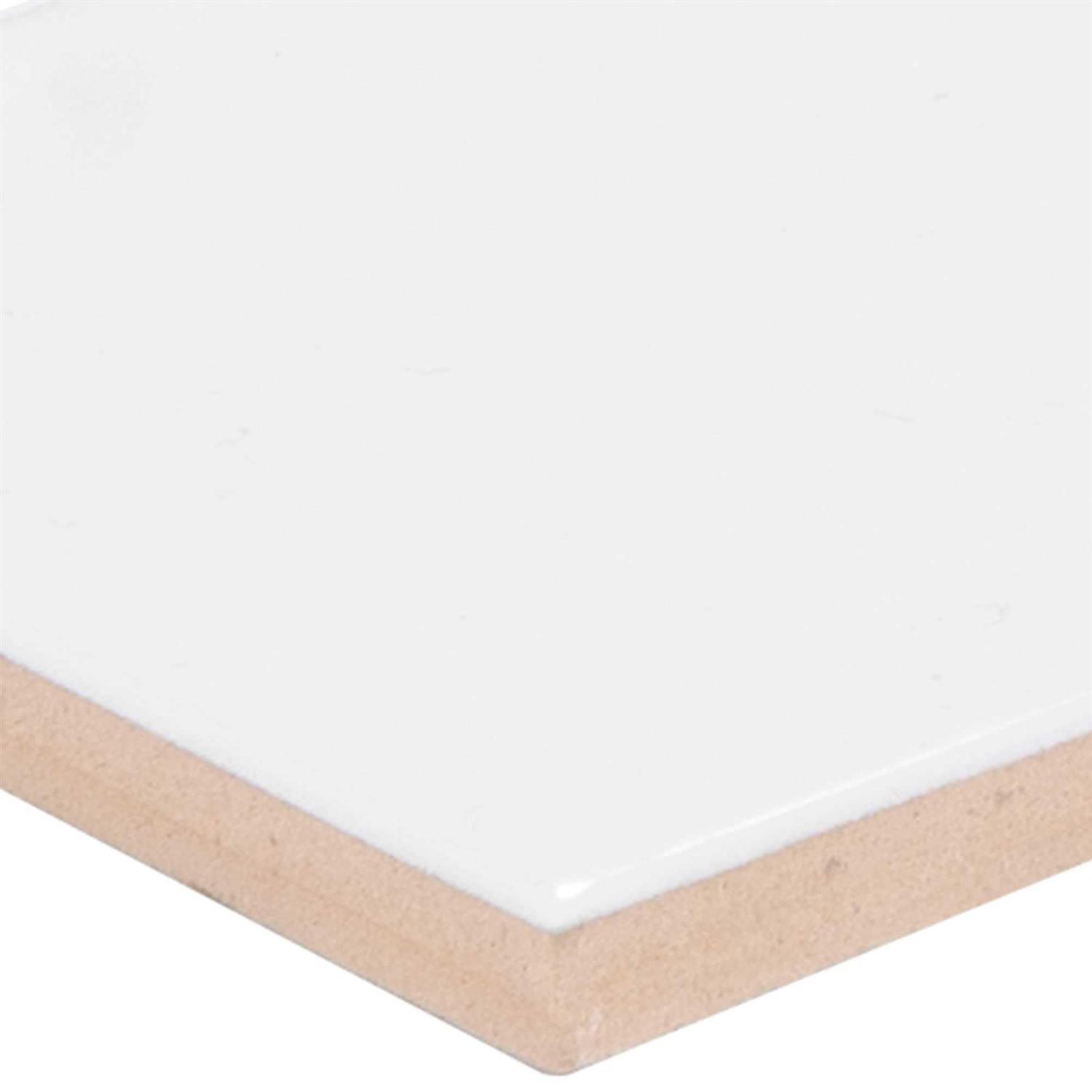 Satori Hudson Brilliant White Glossy Ceramic Wall Tile 1001 - Image 3