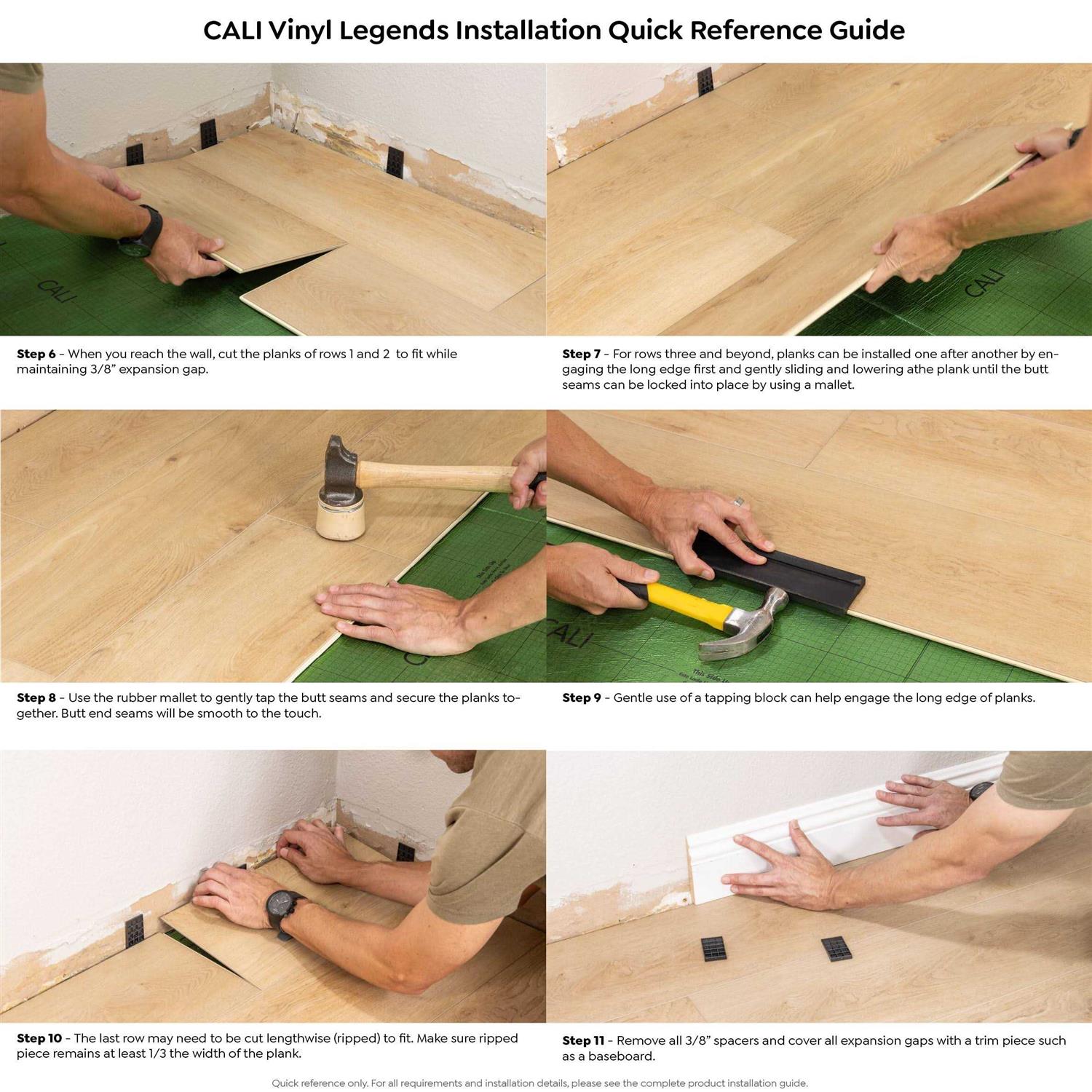 CALI Legends 20-mil x 9-in W x 60-in L Waterproof Interlocking Luxury Vinyl Plank Flooring - Image 4