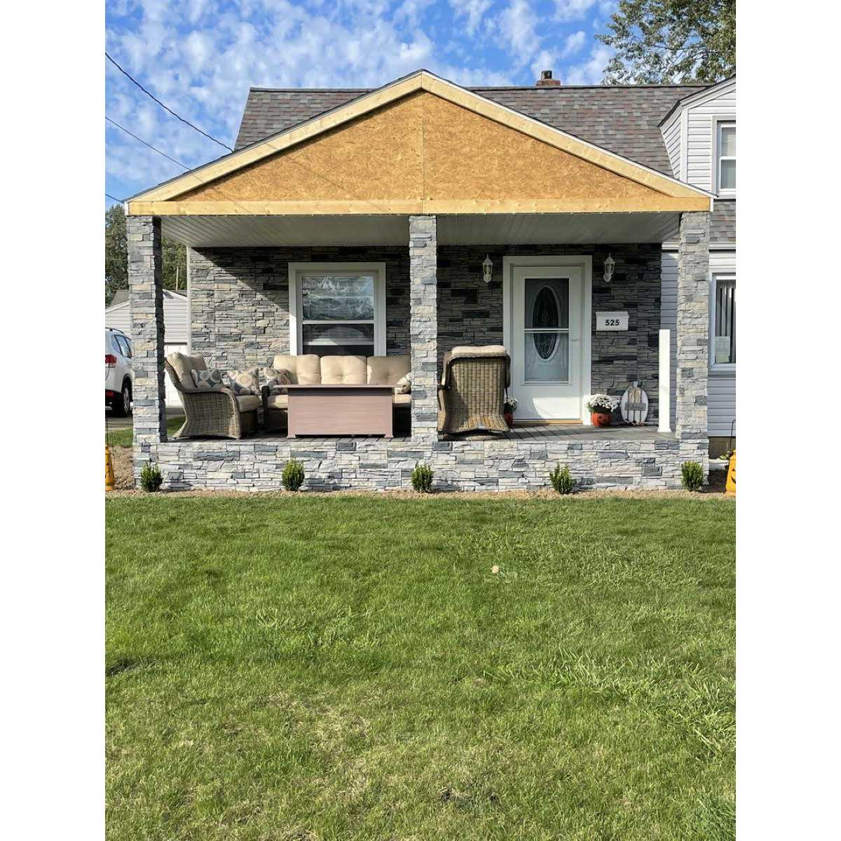 GenStone 11.25 in. x 48 Stacked Stone Faux Pillar Panel Siding - Image 2