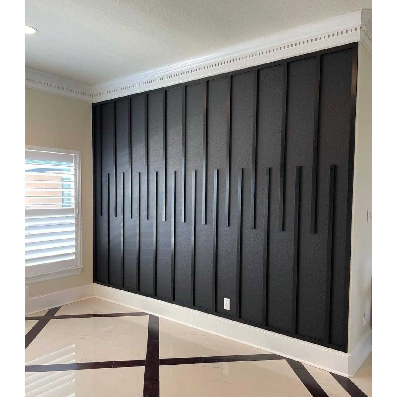 Pre-cut Flat Wall Molding Kit for Living Areas - Image 3