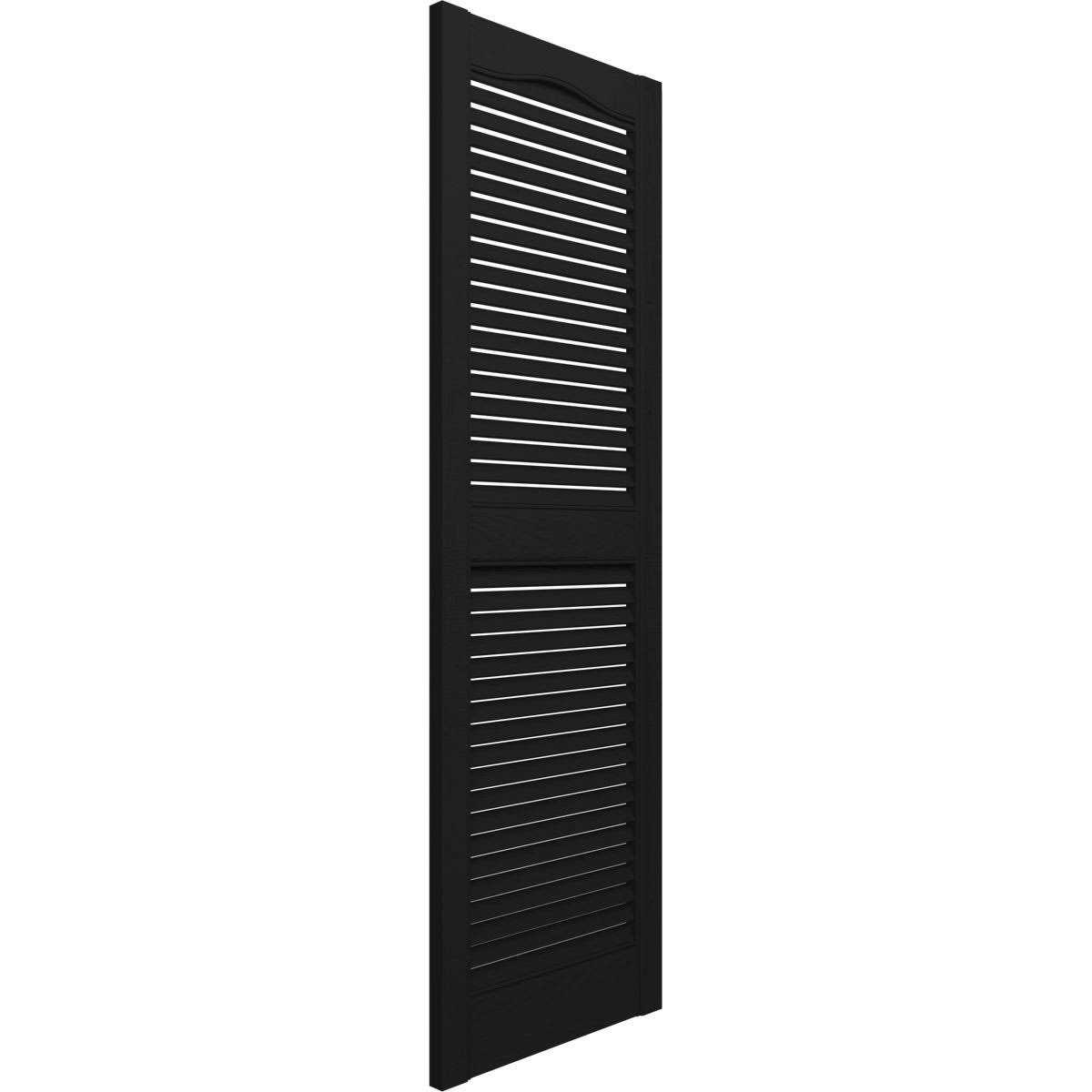 H Builders Edge Standard Cathedral Top Center Mullion Open Louver Shutters Includes Matching Installation - Image 3