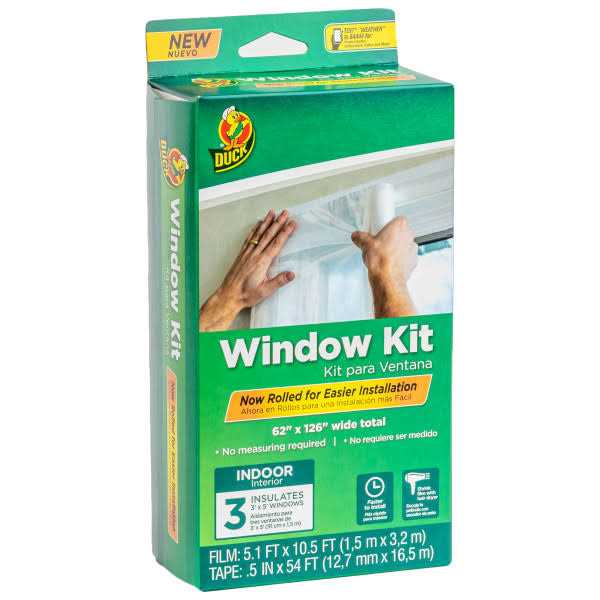 Duck Brand 62 in. x Rolled Film Window Kit - Image 4