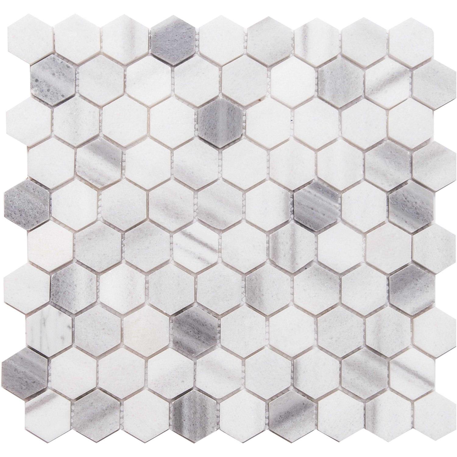 Santorini 12 x 12 Marble Honeycomb Mosaic Wall & Floor Tile The Tile Life