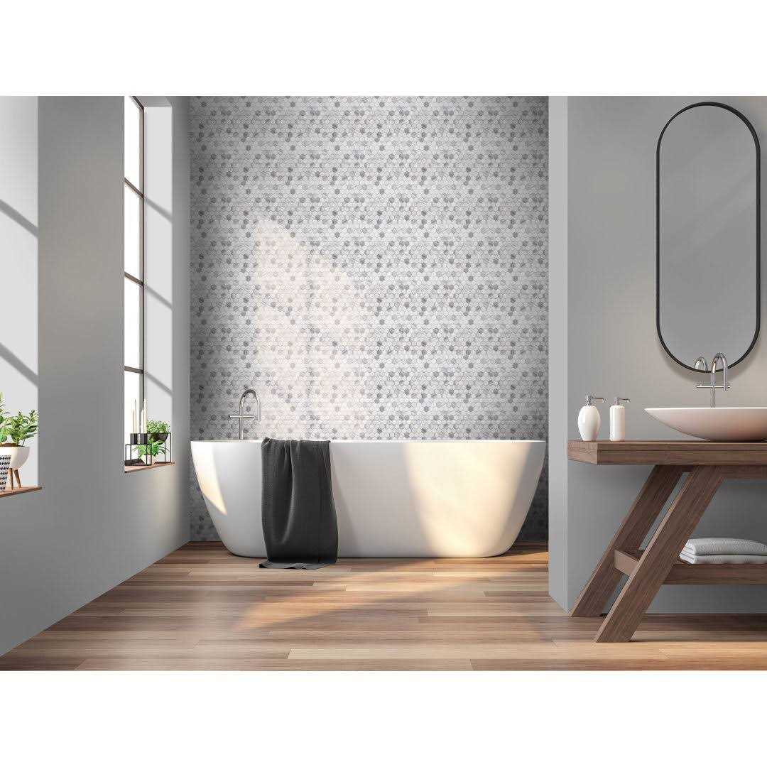 Santorini 12 x 12 Marble Honeycomb Mosaic Wall & Floor Tile The Tile Life - Image 4