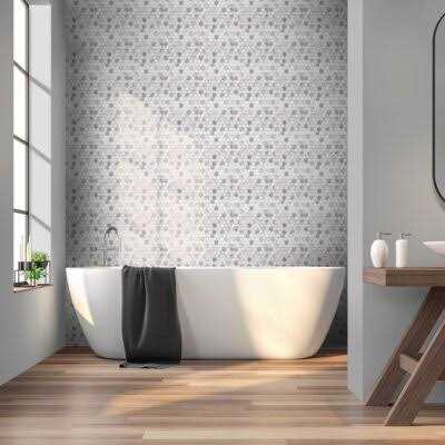 Santorini 12 x 12 Marble Honeycomb Mosaic Wall & Floor Tile The Tile Life - Image 5