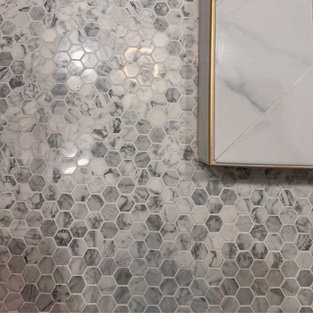 Santorini 12 x 12 Marble Honeycomb Mosaic Wall & Floor Tile The Tile Life - Image 3