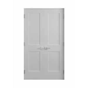RESO 80 in. Bi-Parting Solid Core Primed Composite Double Prehung French Door with Catch Ball and Hinges - Image 5