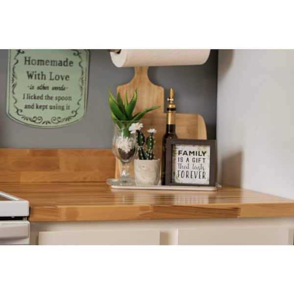 Hardwood Reflections 8 ft. L x 4 in. D Unfinished Birch Solid Wood Butcher Block Backsplash Countertop With Eased Edge - Image 2