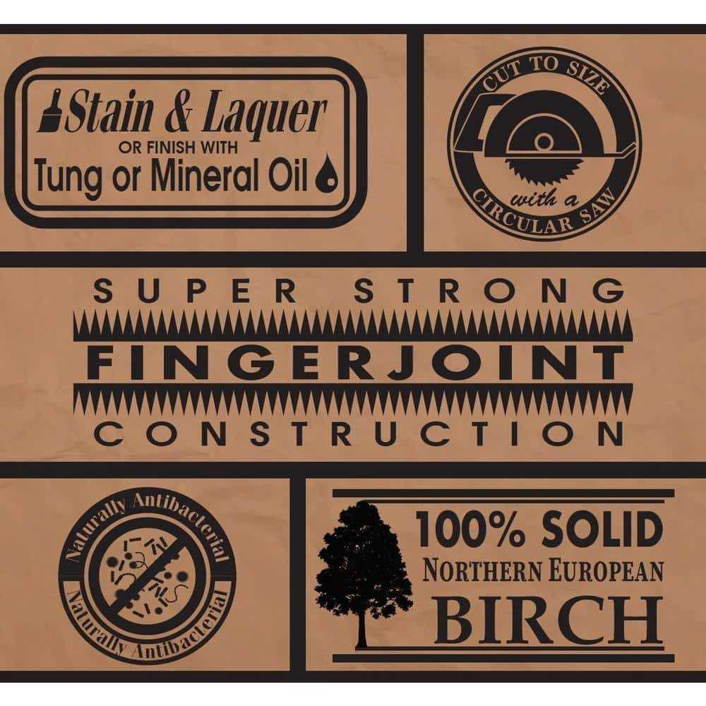 Hardwood Reflections 8 ft. L x 4 in. D Unfinished Birch Solid Wood Butcher Block Backsplash Countertop With Eased Edge - Image 4