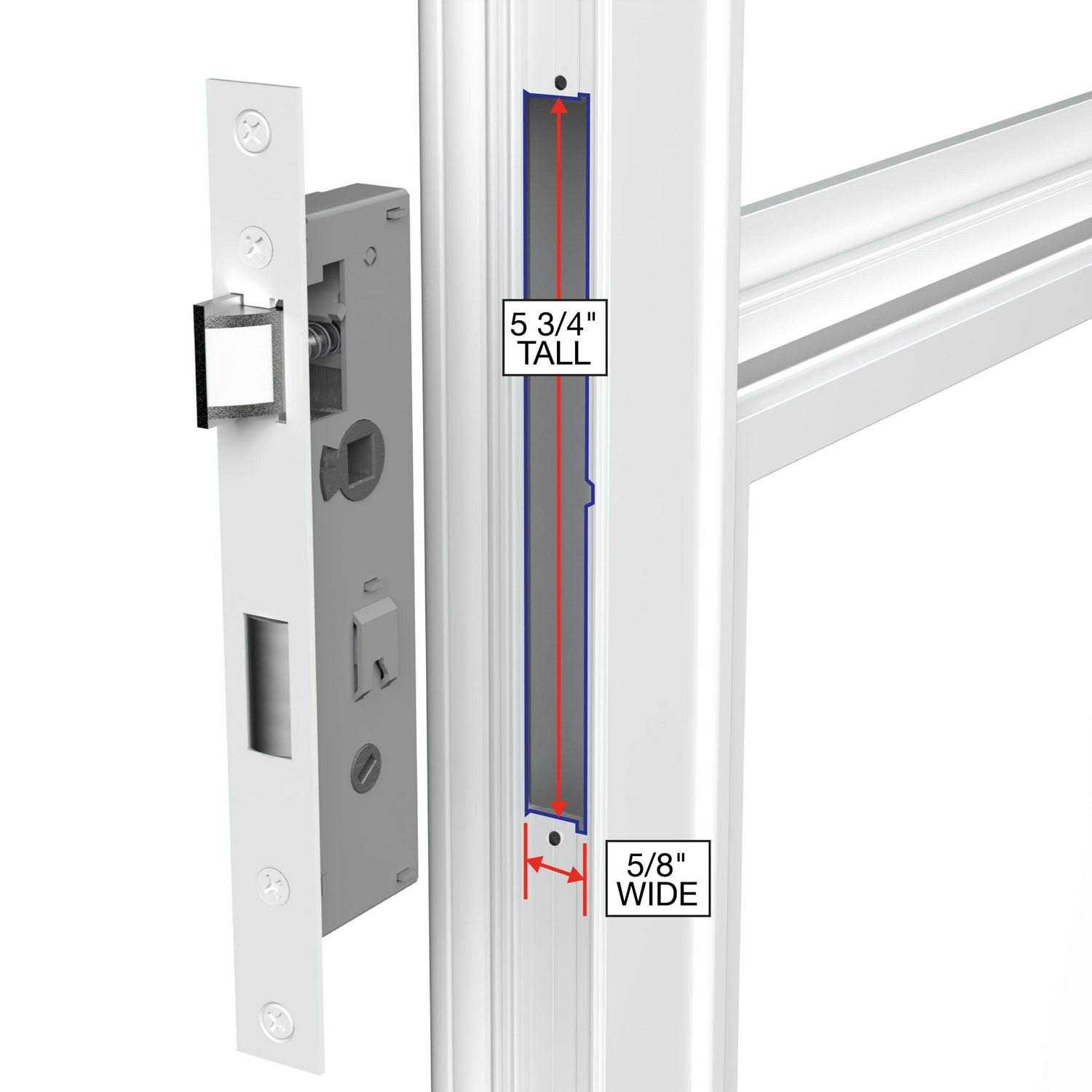 Larson Screen Away Bright Brass Zinc Mortise Latch - Image 4