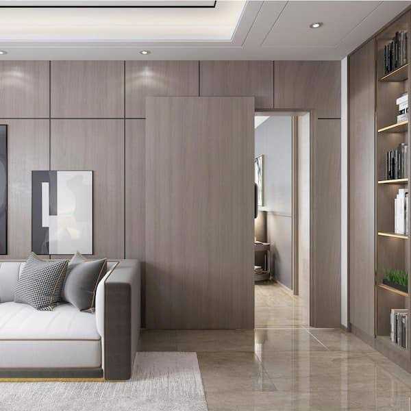 Calhome 40 in. Soft Close and Open Interior Hidden Track Sliding Barn Door Hardware Set - Image 3