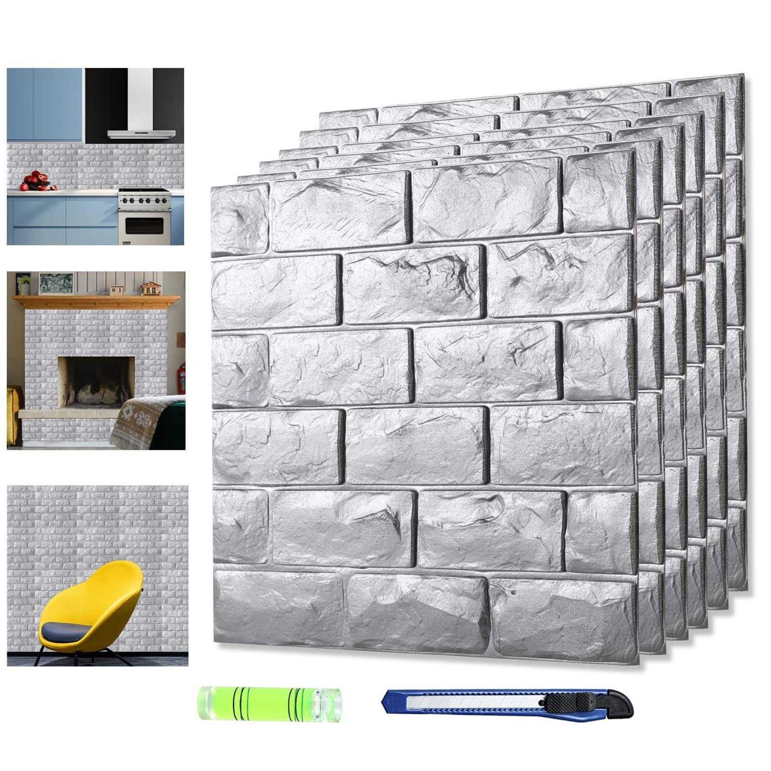 Circloophs 3d Wall Panels Stick and Peel Brick Printable Faux Paneling Self Adhesive Waterproof 3d Wallpaper Stick and Peel