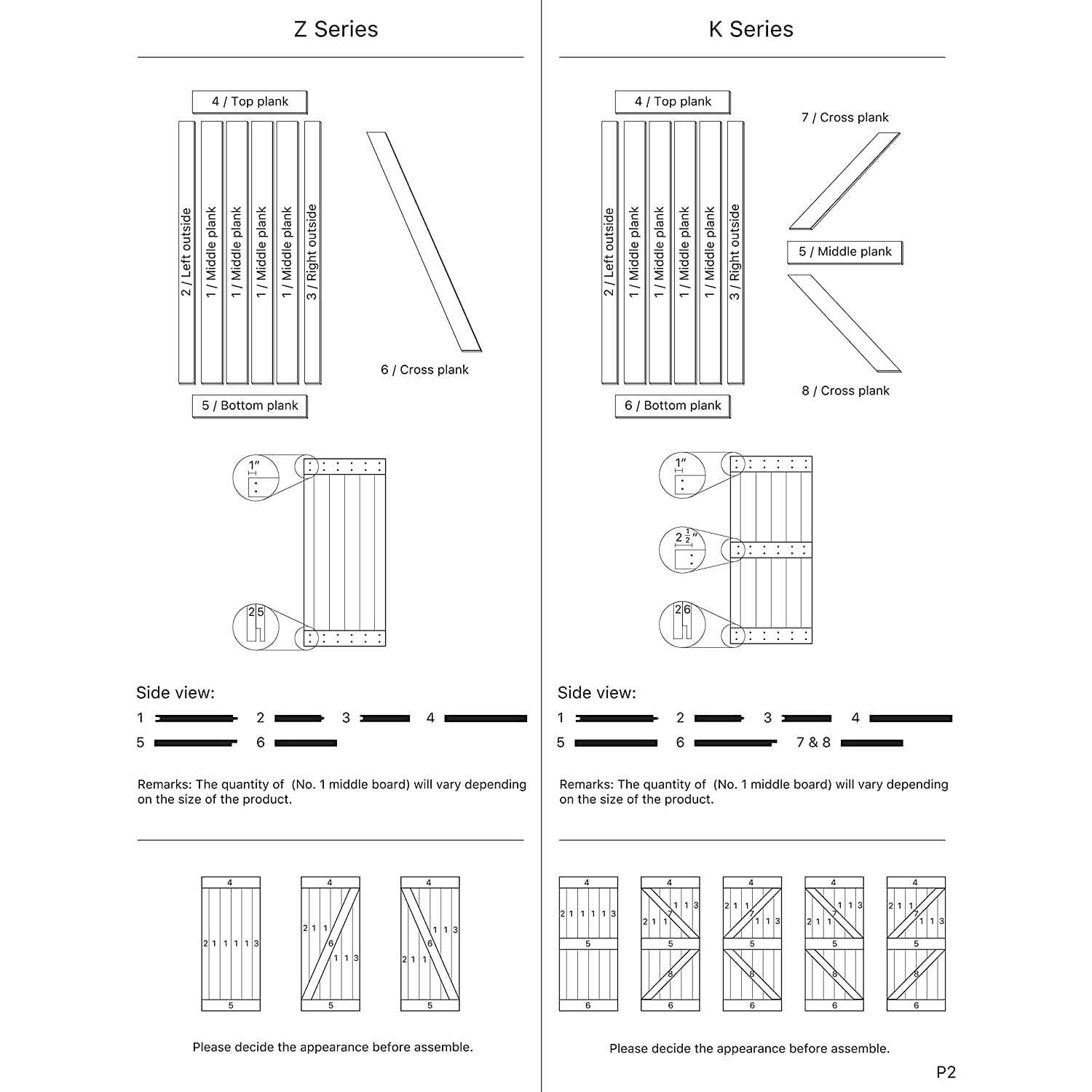 Coast Sequoia 84 in K Series DIY Knotty Wood Double Sliding Barn Door With Hardware Kit - Image 5