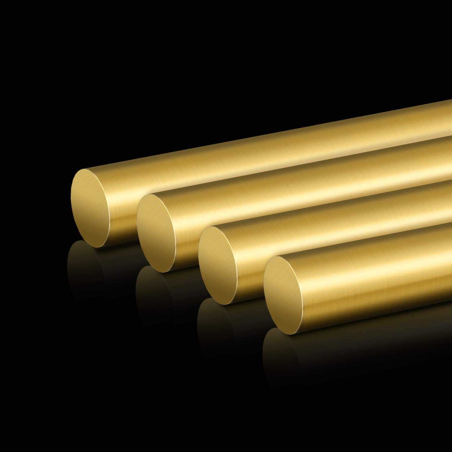 Brass Round Rod Favordrory 4pcs Brass Round Rods Lathe Bar Stock - Image 4