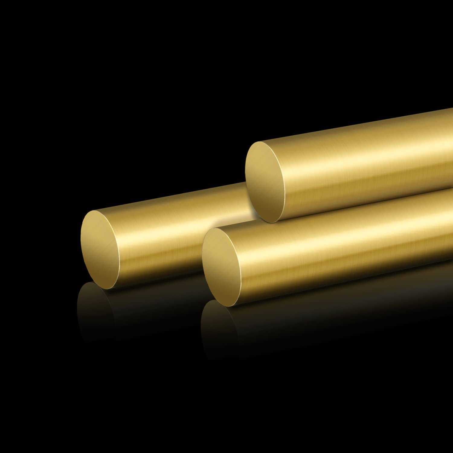 Brass Round Rod Favordrory 4pcs Brass Round Rods Lathe Bar Stock - Image 3