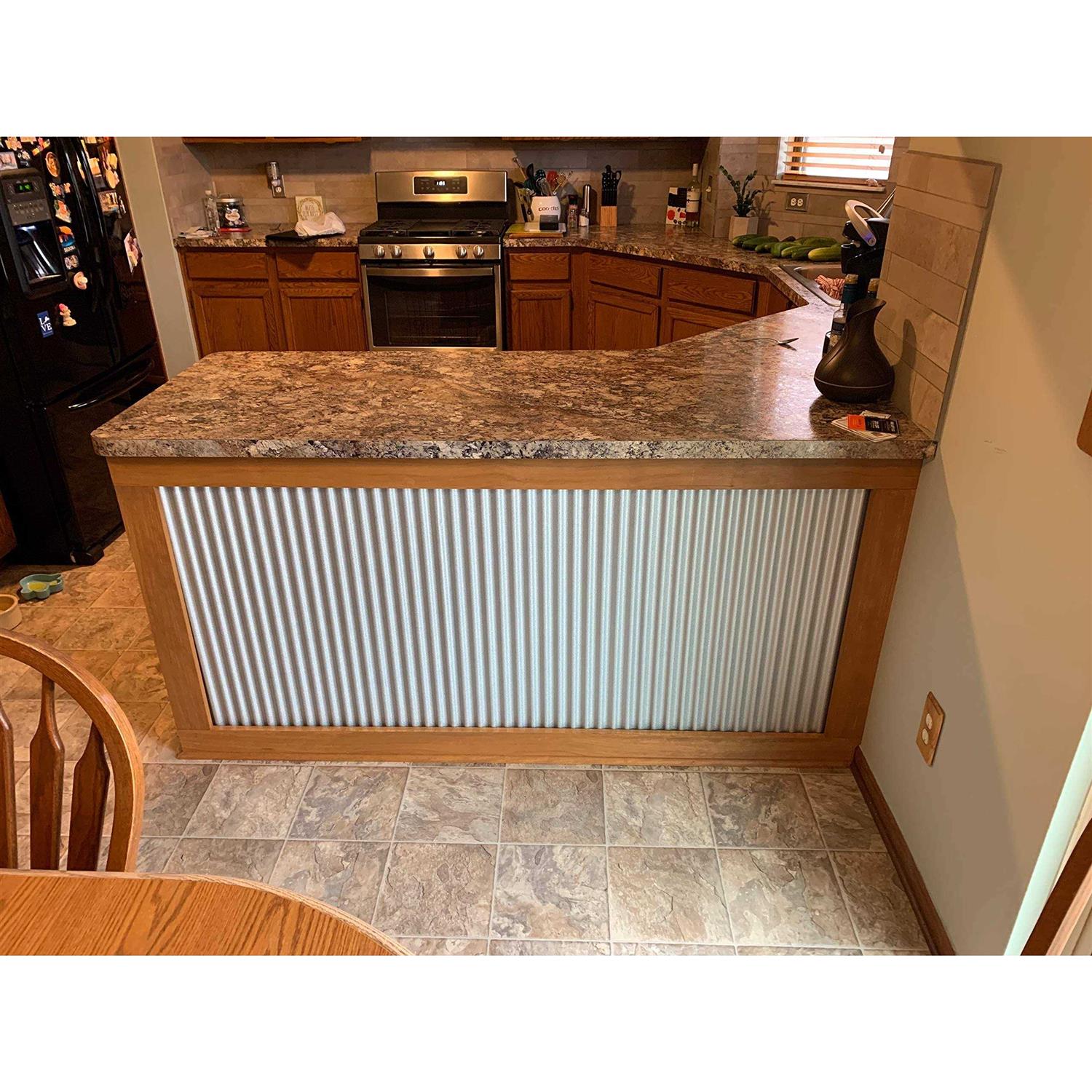 Dakota Tin 24W x 36H Colorado Corrugated Metal Wainscoting Panel - Image 5