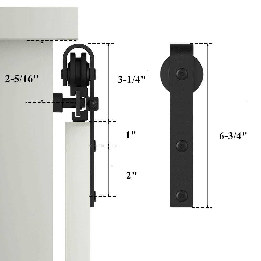 FLYVLIEG Super Mini Sliding Barn Door Hardware Kit Cabinet Single Door Track Roller Kit for Cabinets Wardrobe TV Stand - Image 3