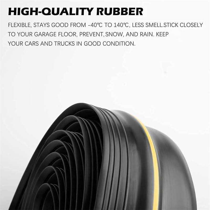 Papillon Universal Garage Door Bottom Threshold Seal Strip,Weatherproof Rubber DIY Weather Stripping Replacement - Image 5