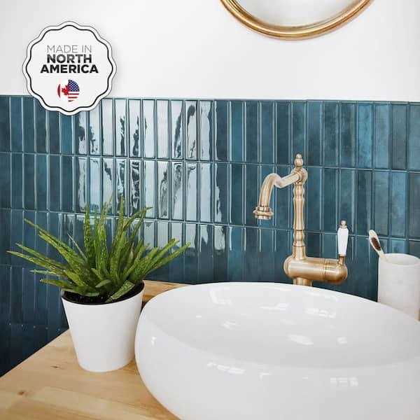 Smart Tiles Morocco Agadir Blue 11.43 in. x 9 in. Vinyl Peel and Stick Tile - Image 2