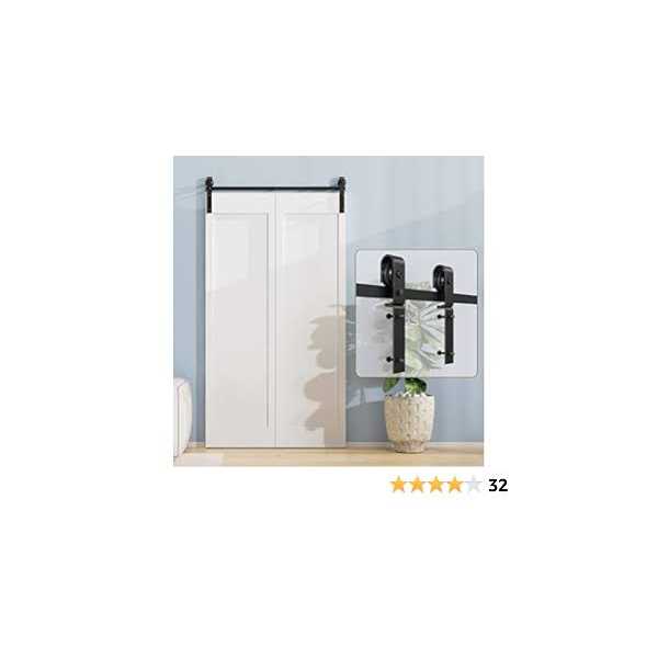 ROOMTEC 4ft Bi-Folding Sliding Barn Door Hardware Track Kit - Image 4