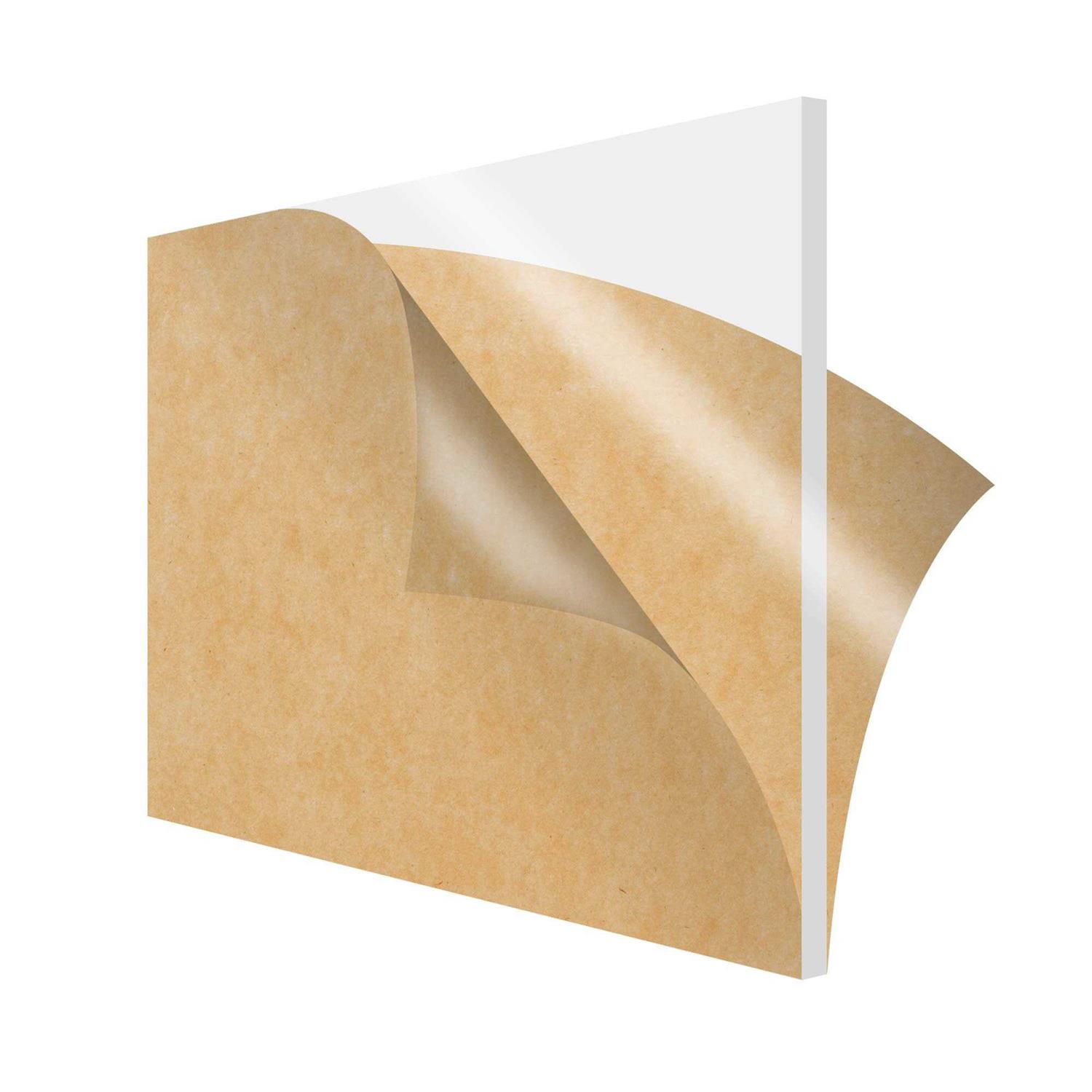 SimbaLux Acrylic Sheet Clear Cast Plexiglass 12” x 12” Square Panel Thick Transparent Plastic Plexi Glass Board with Protective