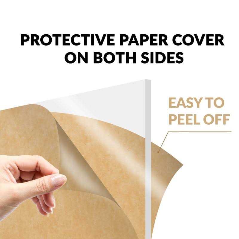 SimbaLux Acrylic Sheet Clear Cast Plexiglass 12” x 12” Square Panel Thick Transparent Plastic Plexi Glass Board with Protective - Image 2