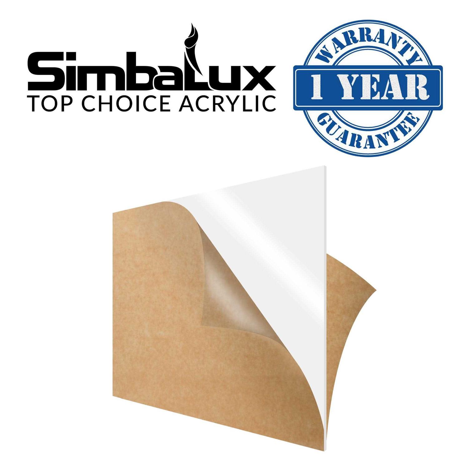 SimbaLux Acrylic Sheet Clear Cast Plexiglass 12” x 12” Square Panel Thick Transparent Plastic Plexi Glass Board with Protective - Image 2