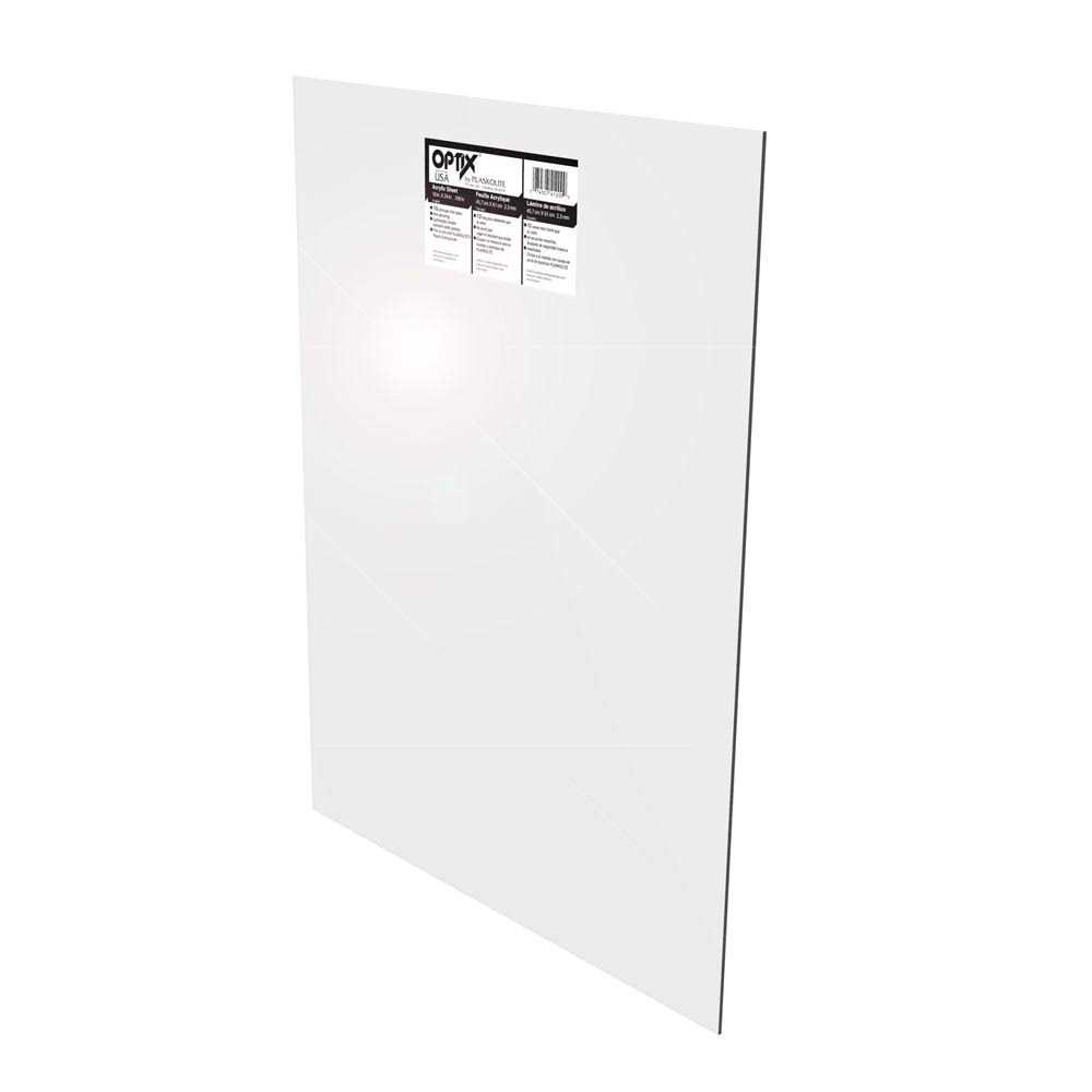 Optix Plexiglass Safety Glazing Acrylic Sheet, Clear 11G0670A - Image 2