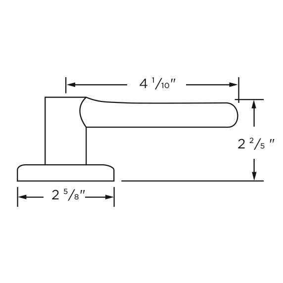 Kwikset 200CSLSQT Casey Passage Door Lever with Square Rose - Image 3
