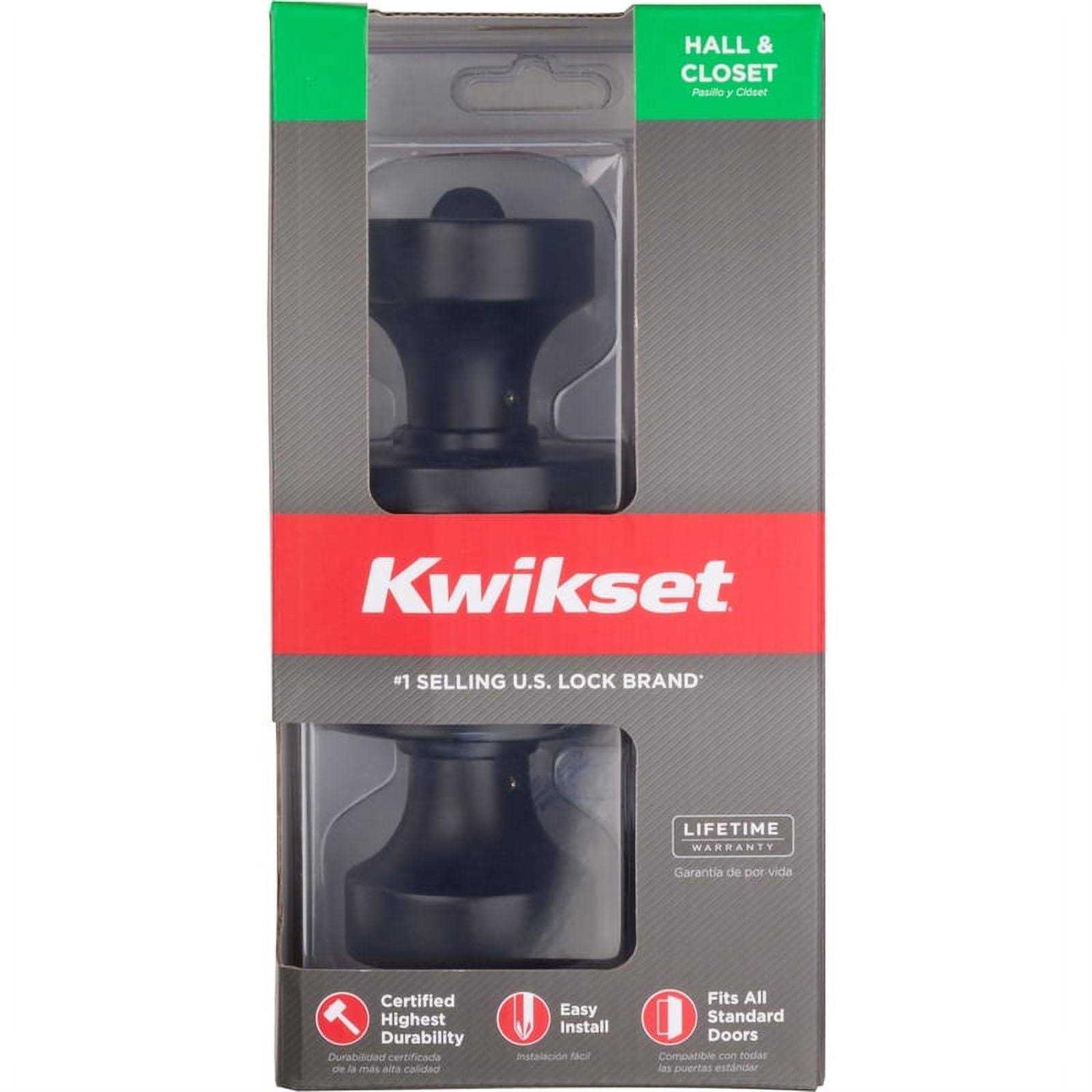 Kwikset Pismo Contemporary Matte Black Passage Knob - Image 5
