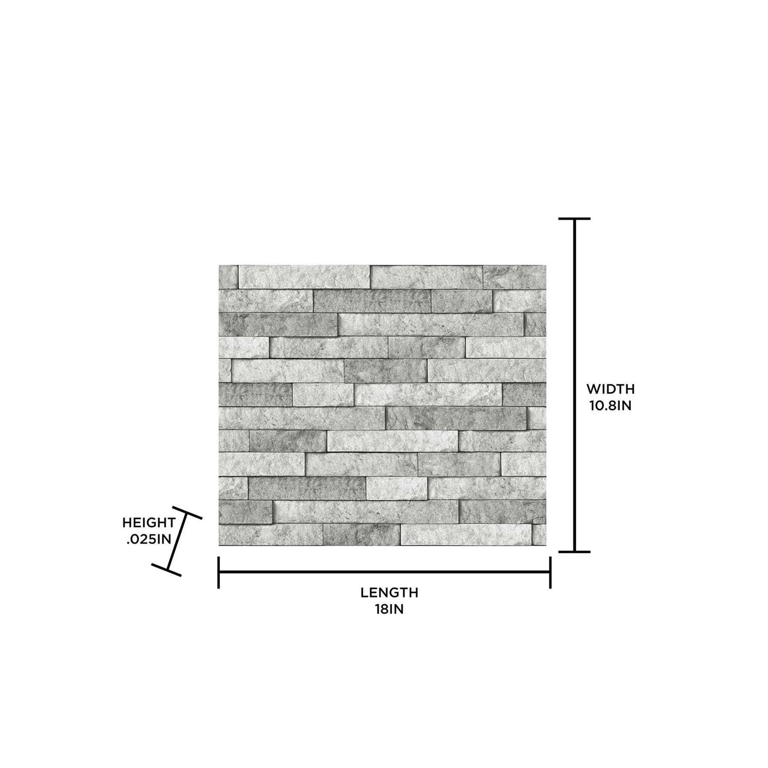 Brewster Grey Stone Peel & Stick Backsplash - Image 4