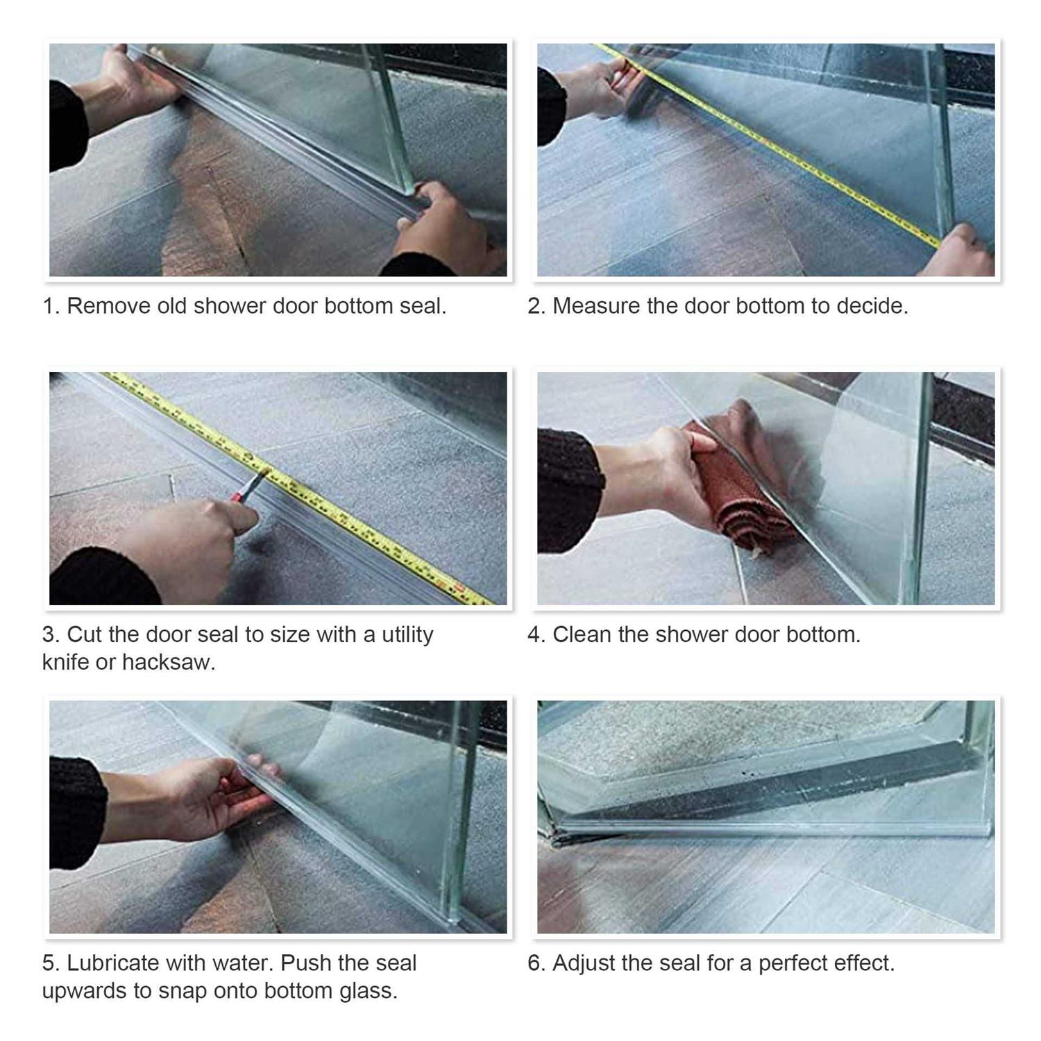 Stop Shower Leaks With This 4 Pack Frameless Shower Door Bottom Seal - Image 4