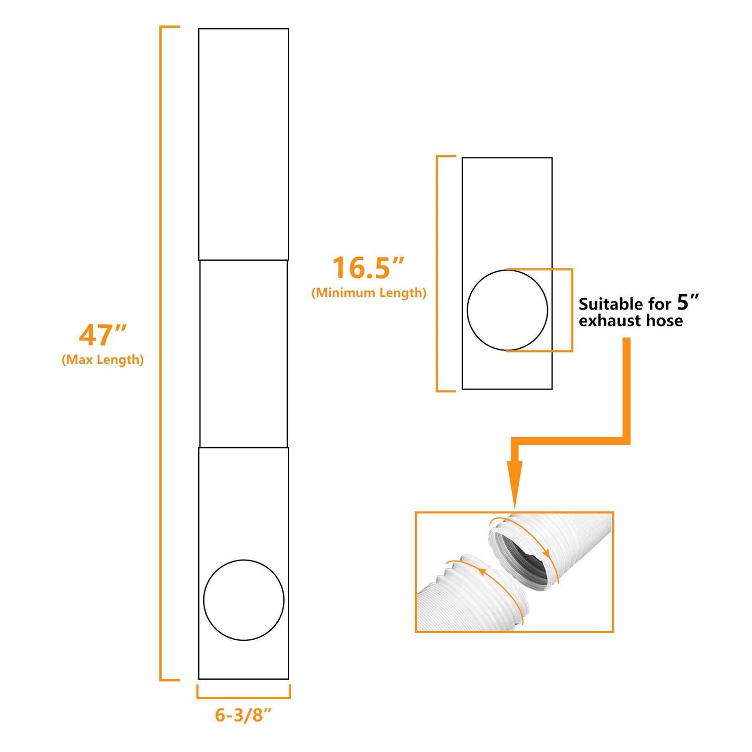 LBG Products Portable Air Conditioner Window Seal Plates Kit Vertical AC Window Unit - Image 3