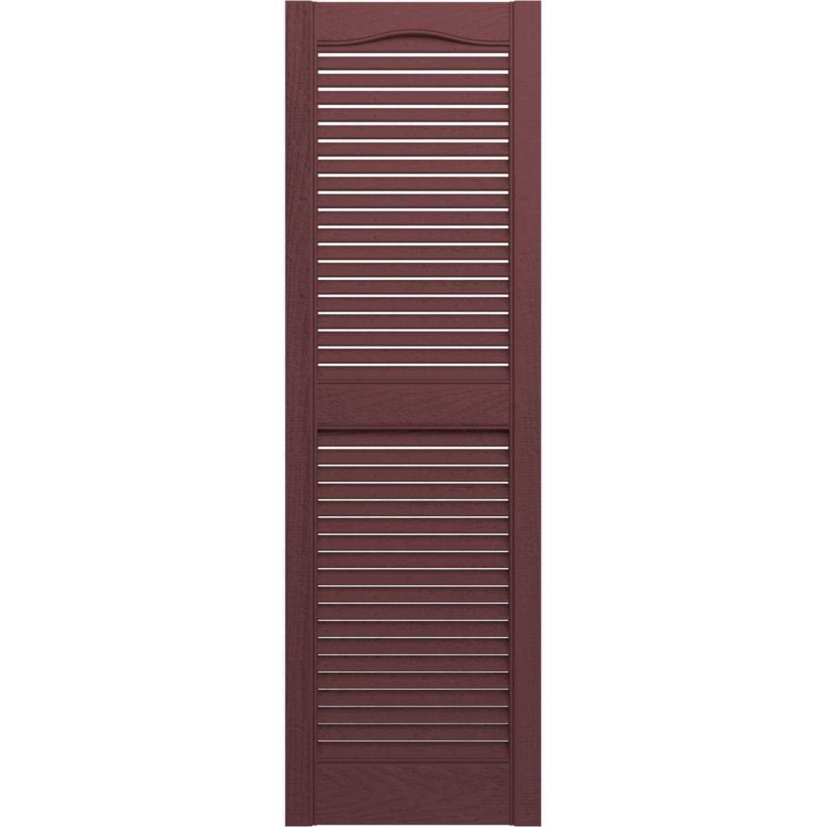 Ekena Millwork Lifetime Vinyl Standard Cathedral Top Center Mullion Open Louver Shutters - Image 3