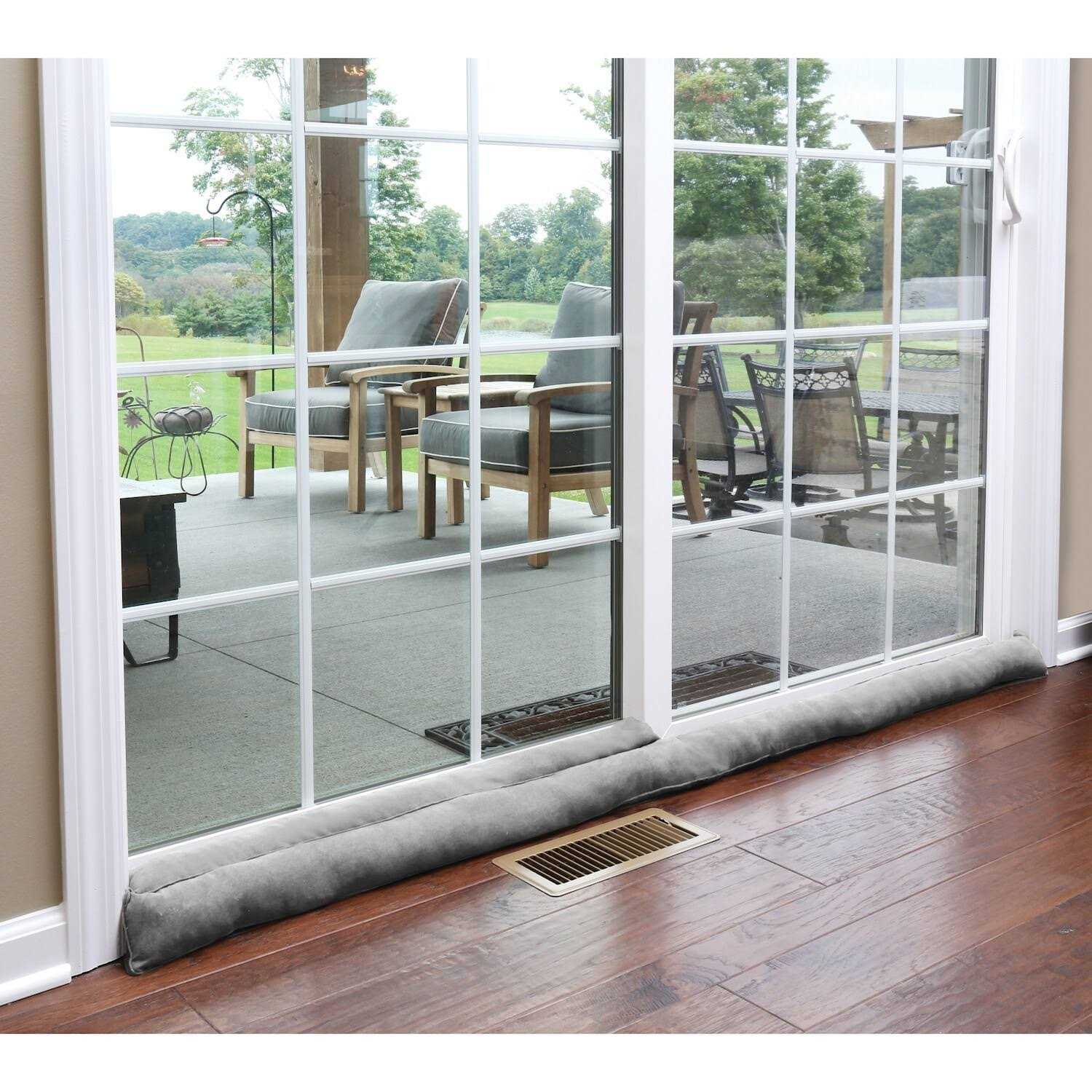 Home District Sliding Door Draft Dodger Weighted Patio Door Breeze