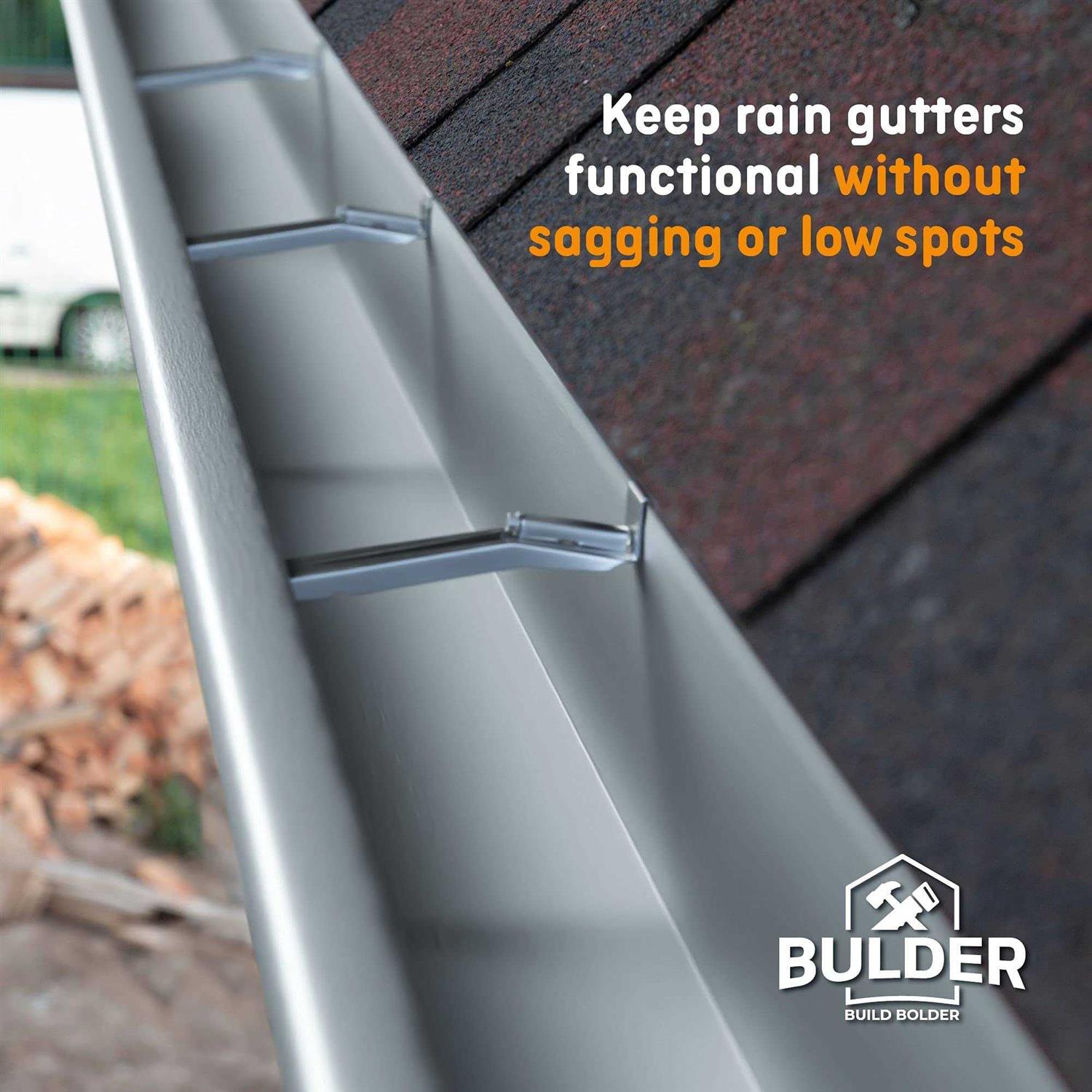 Bulder Quick Screw Gutter Hangers 5 Inch 5 Inch Gutter Clips with Bonus 6 Inch Drill Bit - Image 5